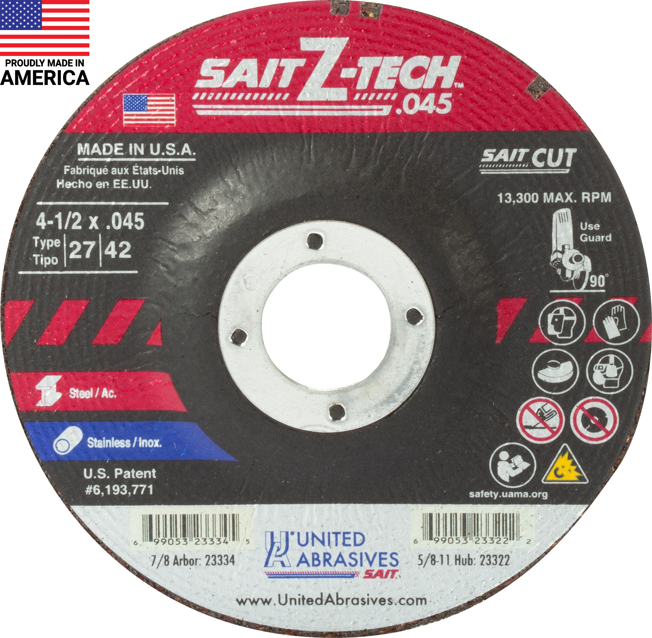 DT 4-1/2 X .045 X 7/8 Z-TECH - Cutting Wheels